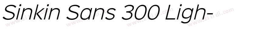 Sinkin Sans 300 Ligh字体转换